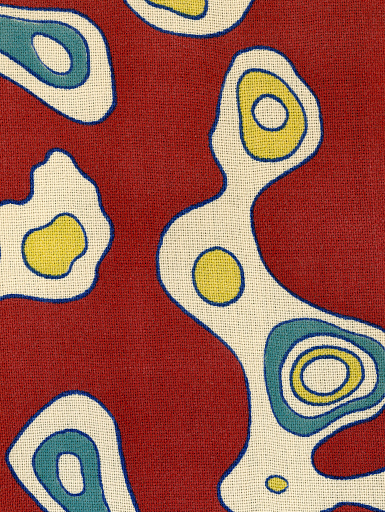 Dress fabric based on the structure of afwillite, produced by the Festival Pattern Group, 1951. Designed by S.M. Slade for British Celanese from a diagram by crystallographer Helen Megaw. Science Museum/Science & Society Picture Library